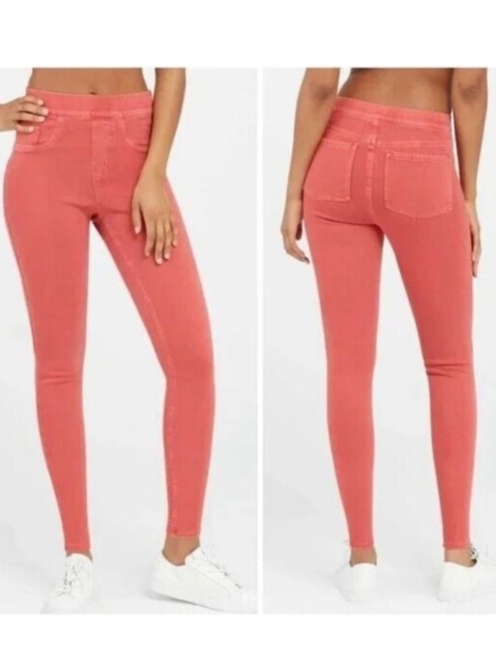 SPANX Coral Pink High-Rise Jeggings